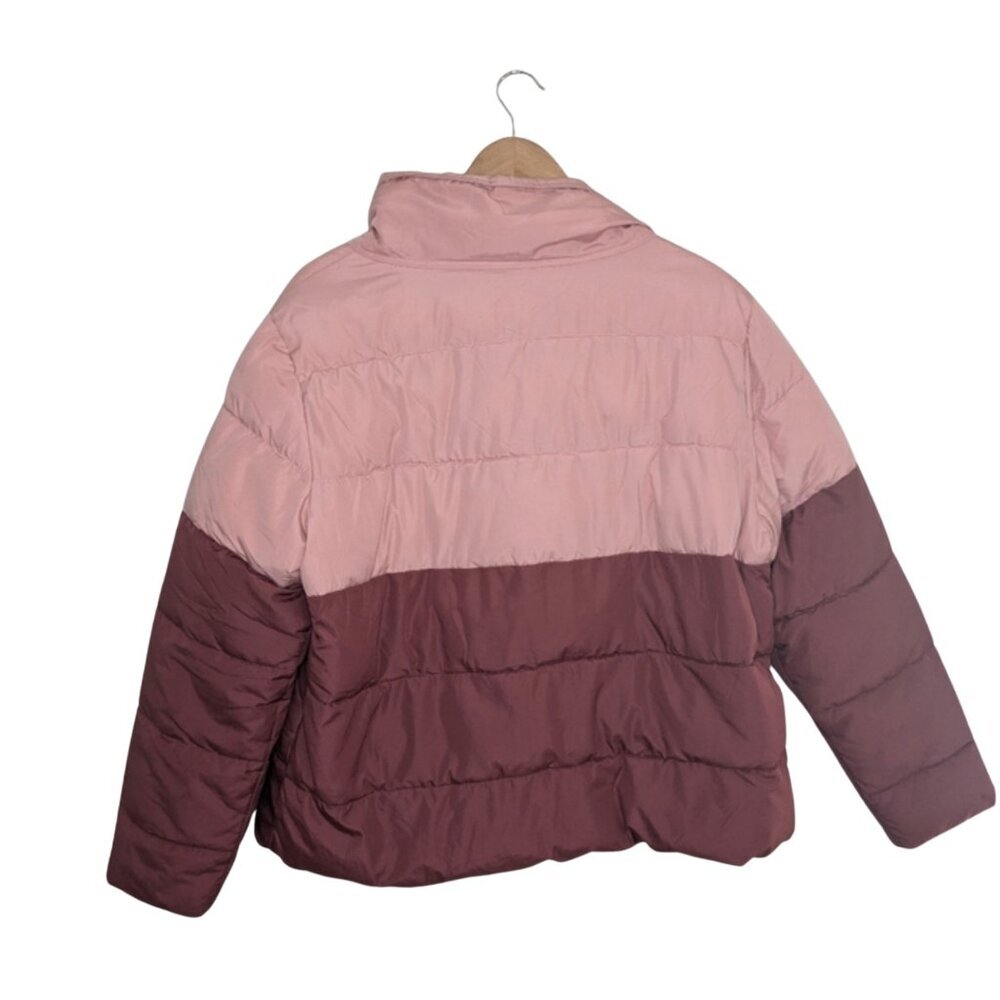 Summersalt Eco Colorblock Puffer Pink Jacket Size L - Picture 5 of 7